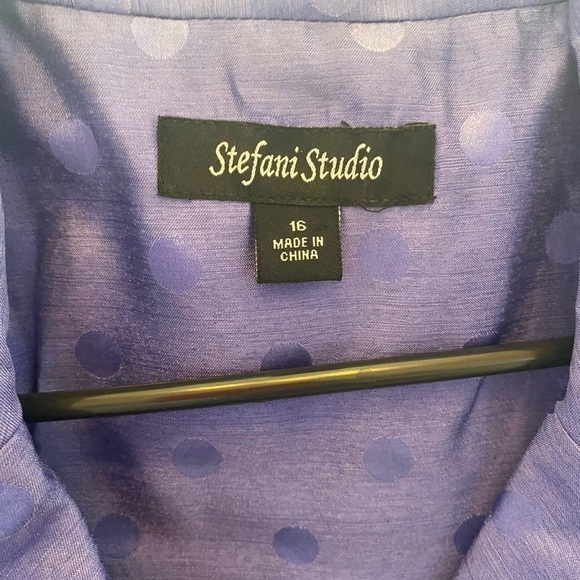 Stefani STUDIO PURPLE 2 PIECE SKIRT SUIT BLAZER & SKIRT SIZE 16 - Picture 3 of 11